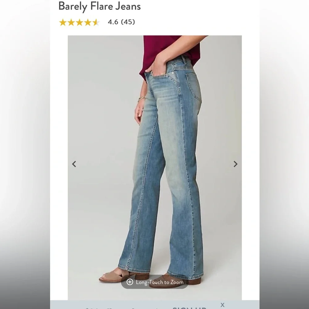 JJill Barely Flare jeans, misses 6, EUC - Picture 14 of 16